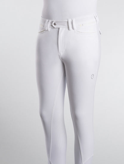 Pantalones para Montar para Caballero Samshield Marceau Blanco